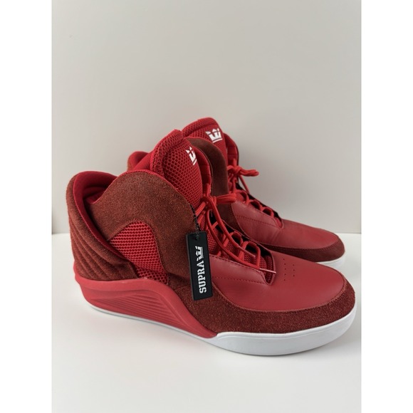 Supra Spectre Chimera Lil Wayne Red High Top Sneakers SP51007 Size 14 Shoes - Picture 1 of 7